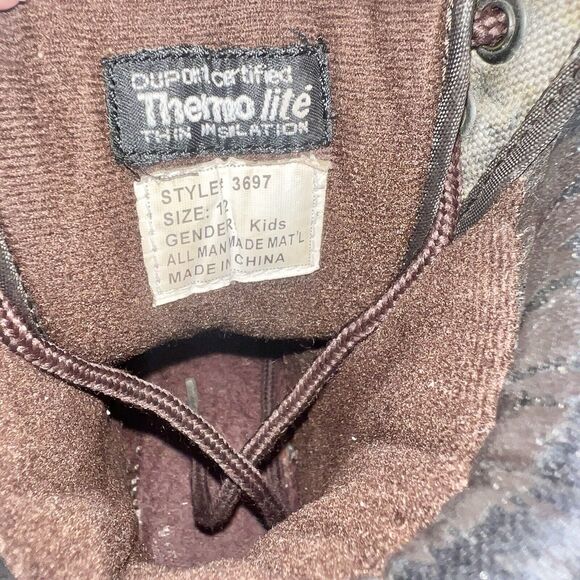 Kids Timber Wolf Camo Steel Shank Thermolite Boots Size 12 Lace Up Boots - Picture 7 of 9